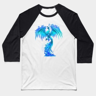 Fantasy Blue Ice Phoenix Rises From The Fiery Ashes Baseball T-Shirt